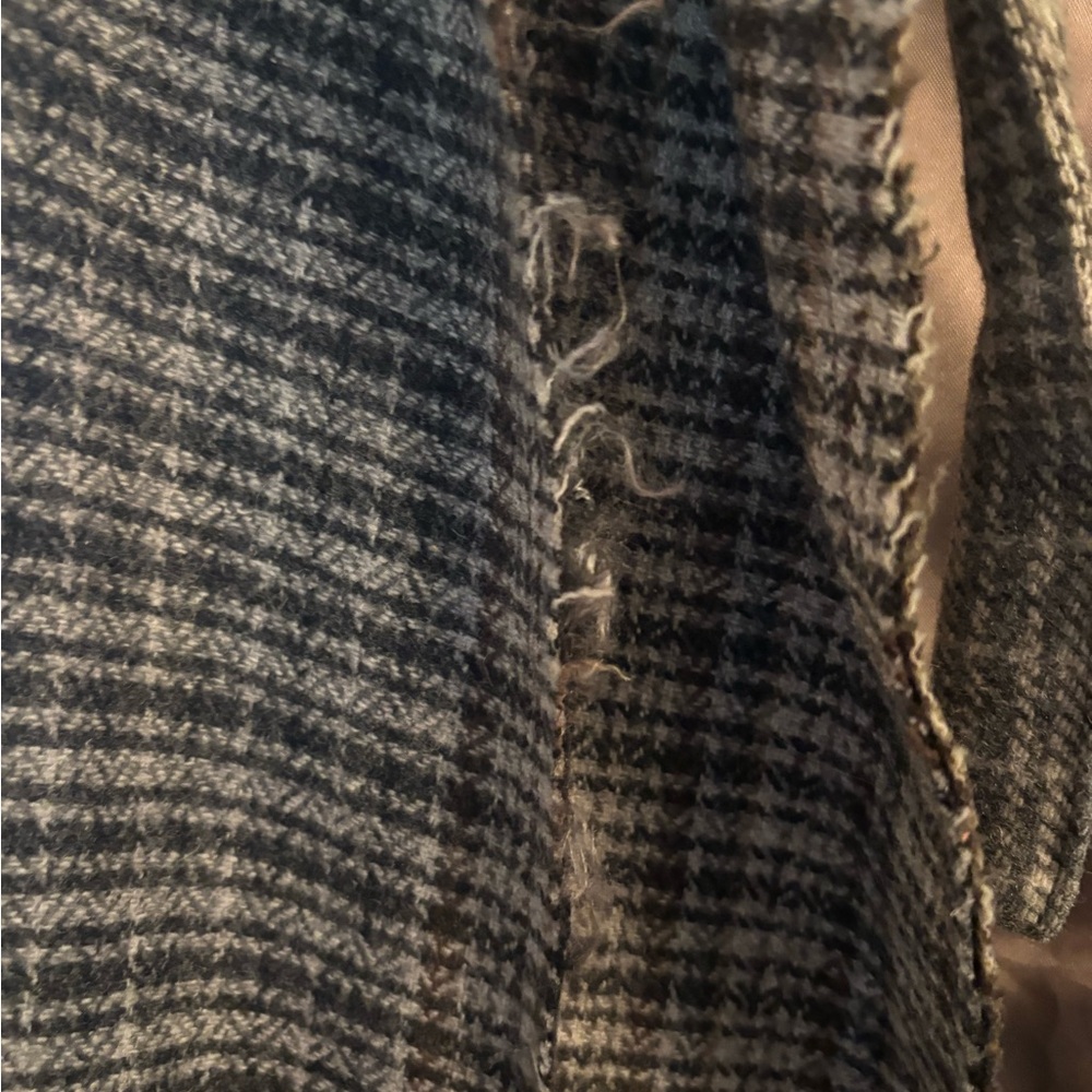 Grizas Plaid Long Coat in Brown and Gray - Picture 9 of 11